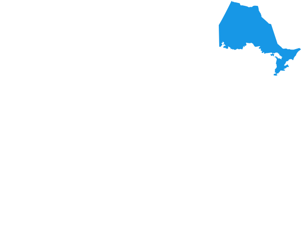 Ontario Container Service Specialists headline with small map of Ontario icon
